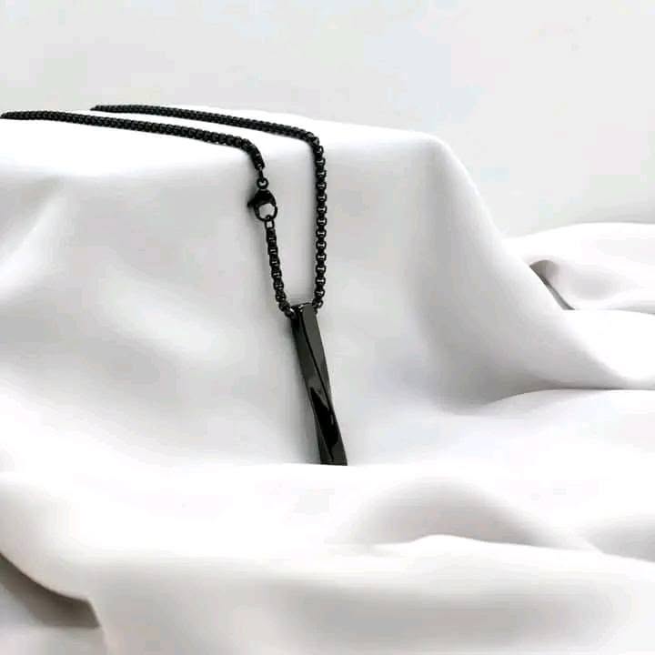 Stainless Steel Bar Pendant Necklace